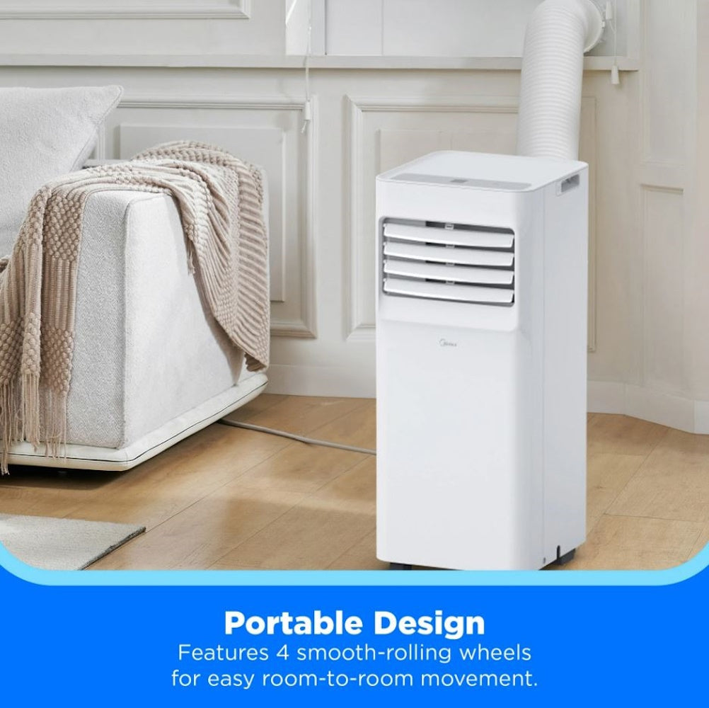 Midea 5,000 BTU Portable Air Conditioner with ComfortSense Cools up to 150 sq. ft. MAP05R1AWWT-T
