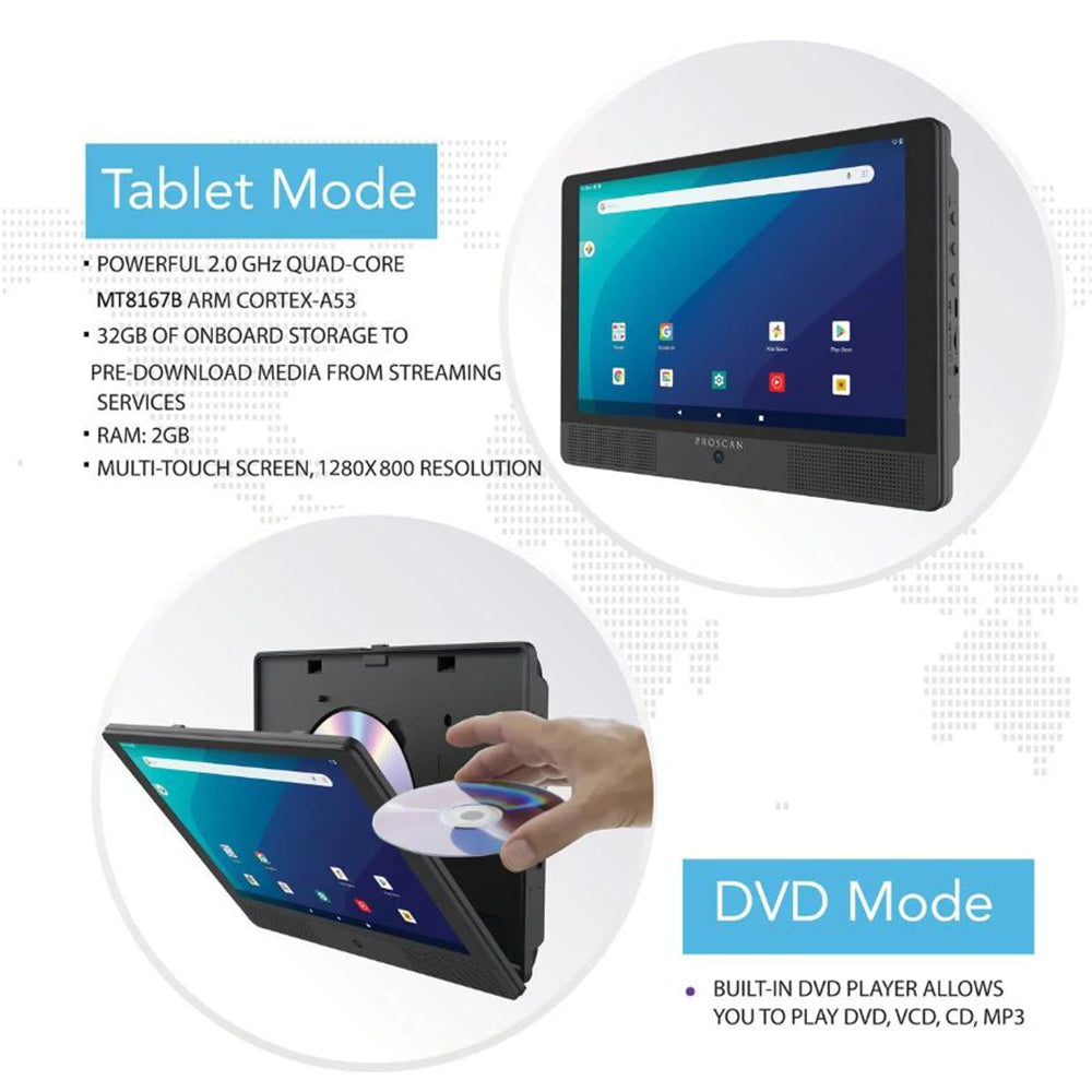Proscan 10.1" Tablet/Portable DVD Combo 2GB/32GB Multi-touch screen w/ HDMI