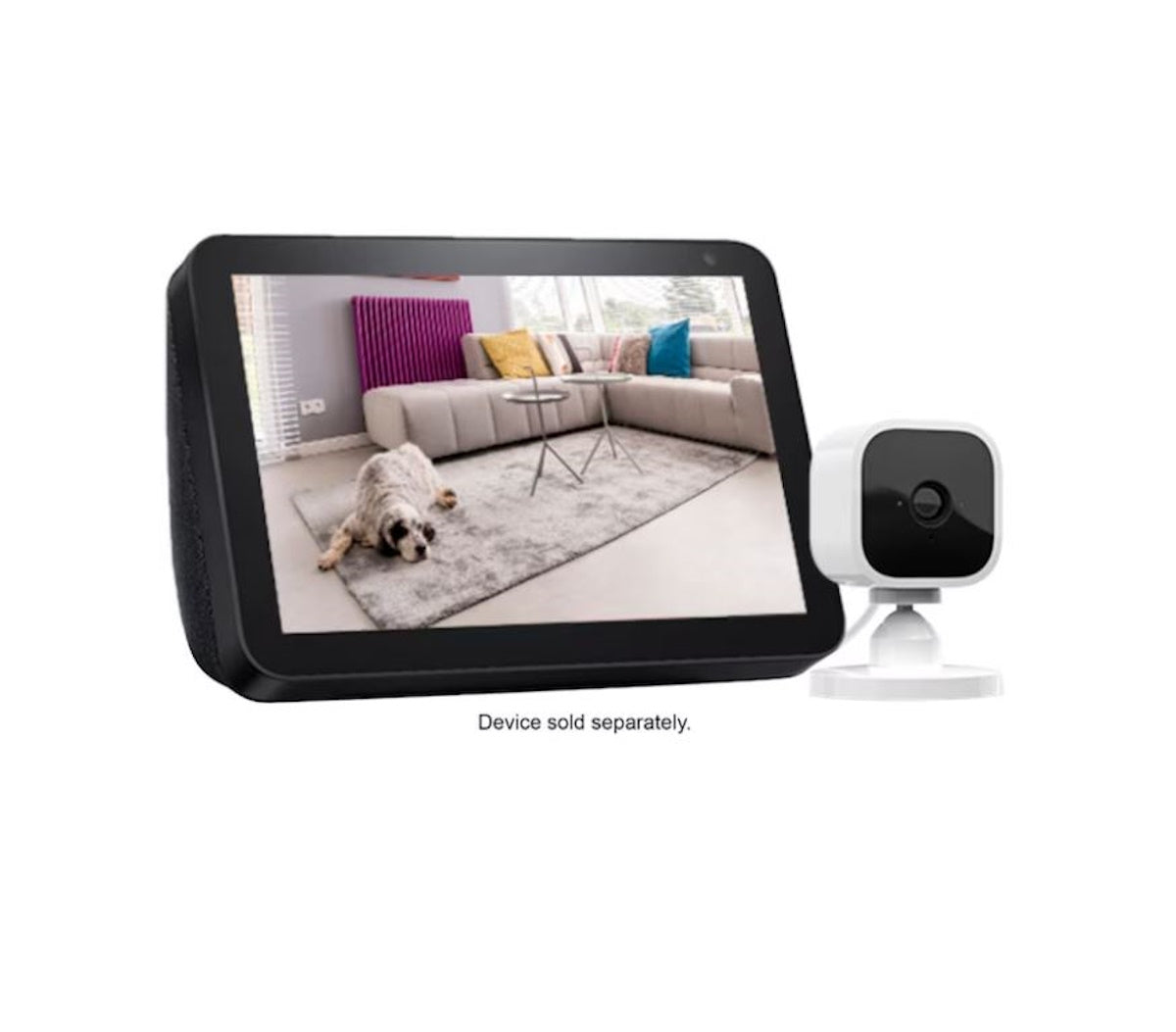 Blink - Mini - Compact indoor plug-in smart security camera, 1080p, night vision, motion detection, 2 way audio – 2 cam - White