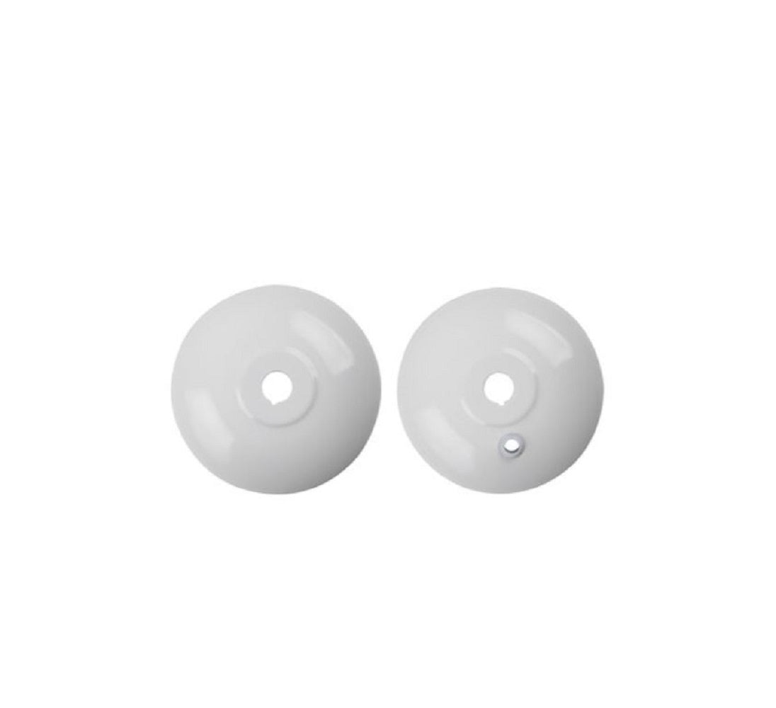 Kathy Ireland Home FN300WW Steel Bowl Cap for Ceiling Fan Light Fixtures, Appliance White Finish, Ashland Finial Pack