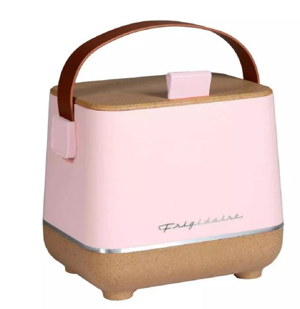 Frigidaire Portable Top Opening Lid Insulated 6-Can/4-Liter Mini Personal Fridge Cooler, EFMIS310-PINK