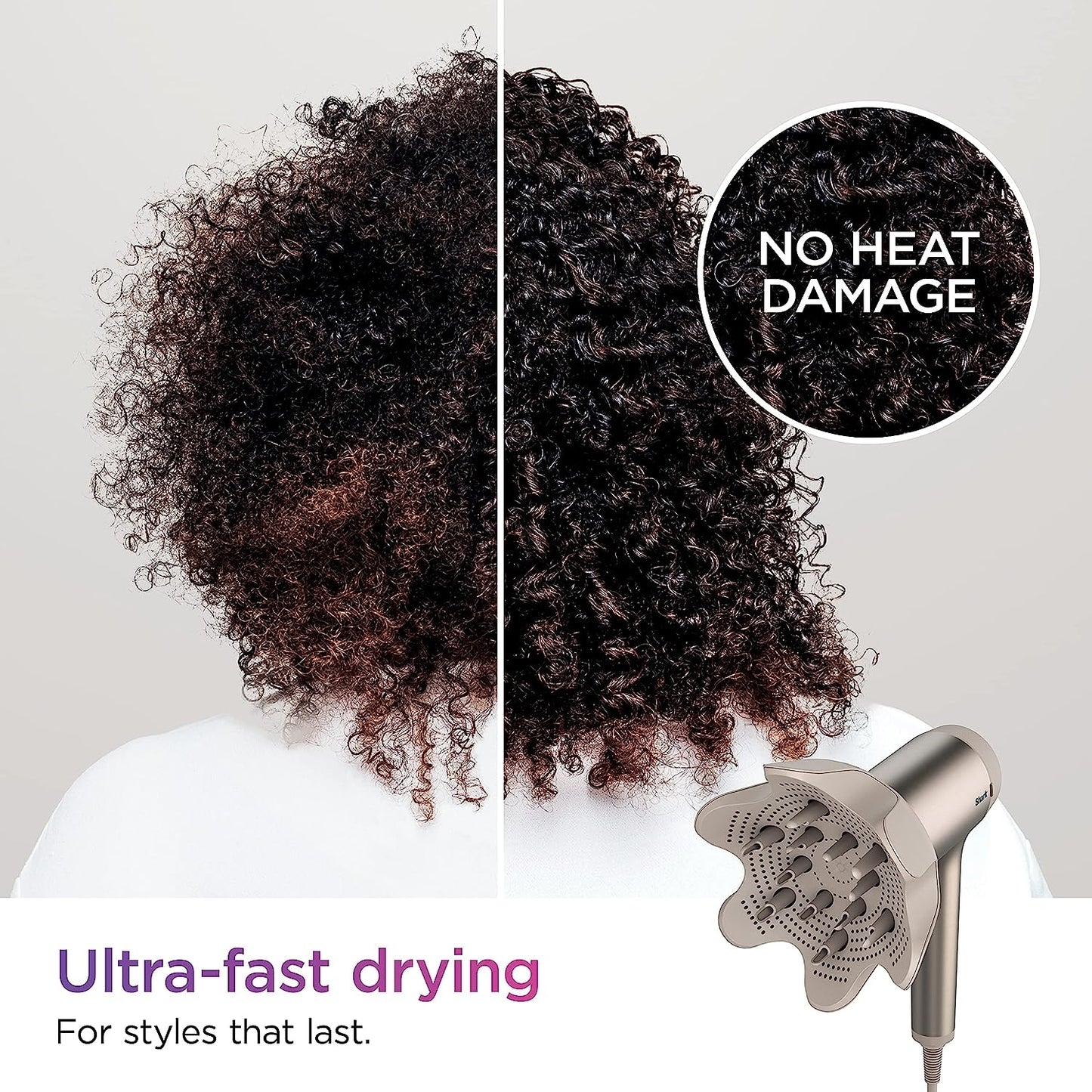 Shark Hair Blow Dryer HyperAIR Fast-Drying IQ 2-in-1 - HD113BRN