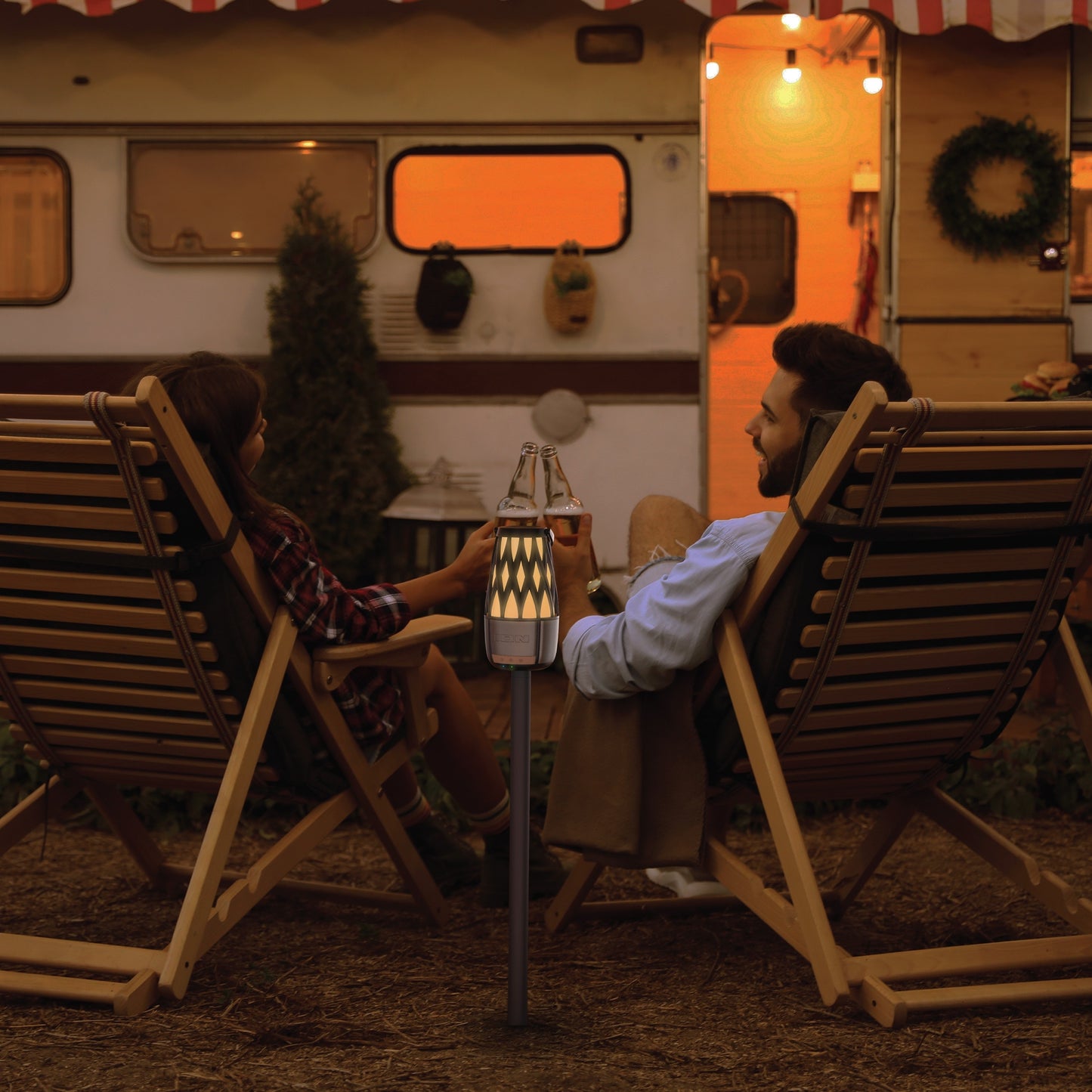 ION Audio Tahiti Link Speaker Solar Lantern-Style Outdoor Bluetooth Speaker ISP136BZ