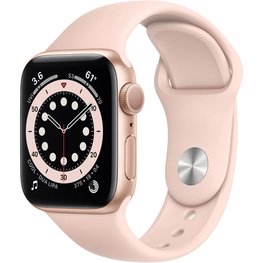 Apple Watch Series 6 GPS, 40mm, Gold Aluminum, Pink Sand Sport Band MG123LL/A