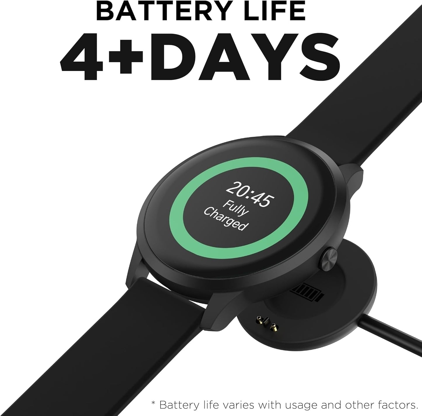 Itouch Sport 4 Unisex Adult Black Smart Watch TP4R01-G02
