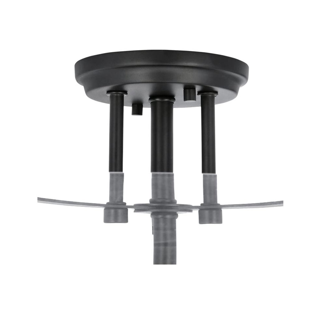 Luminance Stella Black Semi Flush Mount Ceiling Light | Modern Metal Fixture Round Clear Glass Shade F27023-31