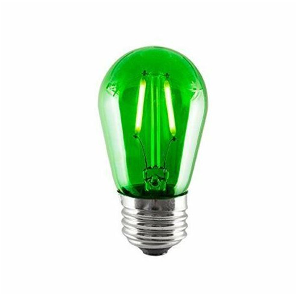 Luminance Green LED Filament S14 1.5W E26 Medium Base L7578-RP-G