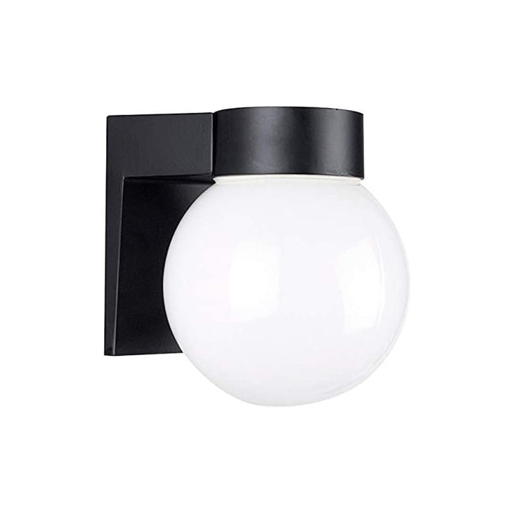 Sunset Lighting 1-Light 7-1/4" Lantern Opal, Glass Globe w/ Black Finish - F4617-31