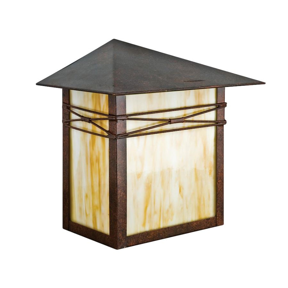 Sunset Lighting 10.5" Outdoor Wall Sconce with Honey Glass, Rubbed Bronze Finish F4654-62