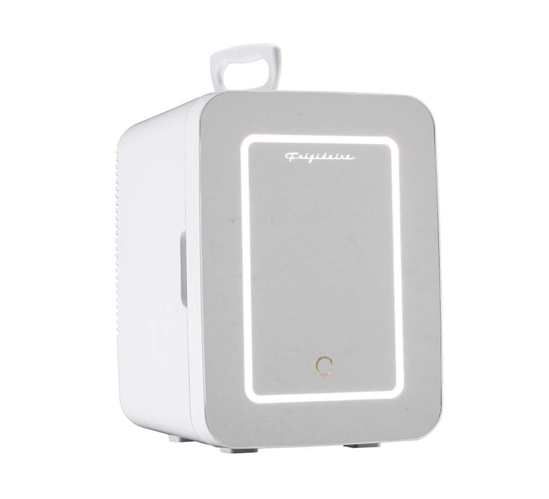 Frigidaire EFMIS170-WHITE .35 Cubic-Foot 10-Liter 15-Can Mini Portable Personal Fridge with Lighted Mirror Door