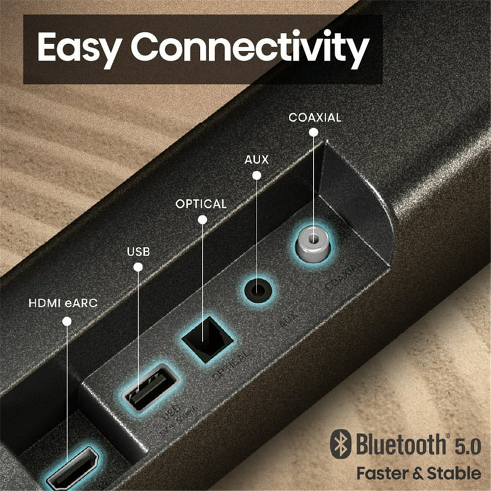 Hisense 5.1 Channel Soundbar with Wireless Subwoofer Black AX5100G