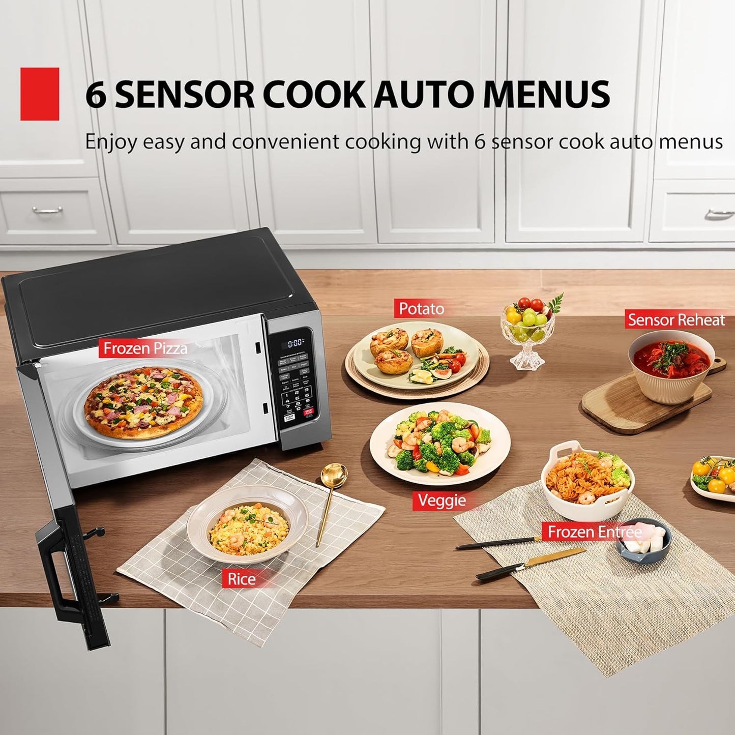 Toshiba 1.2-cu ft 1000-Watt Countertop Microwave Oven with Humidity Sensor and Eco Mode EM131A5C-SS