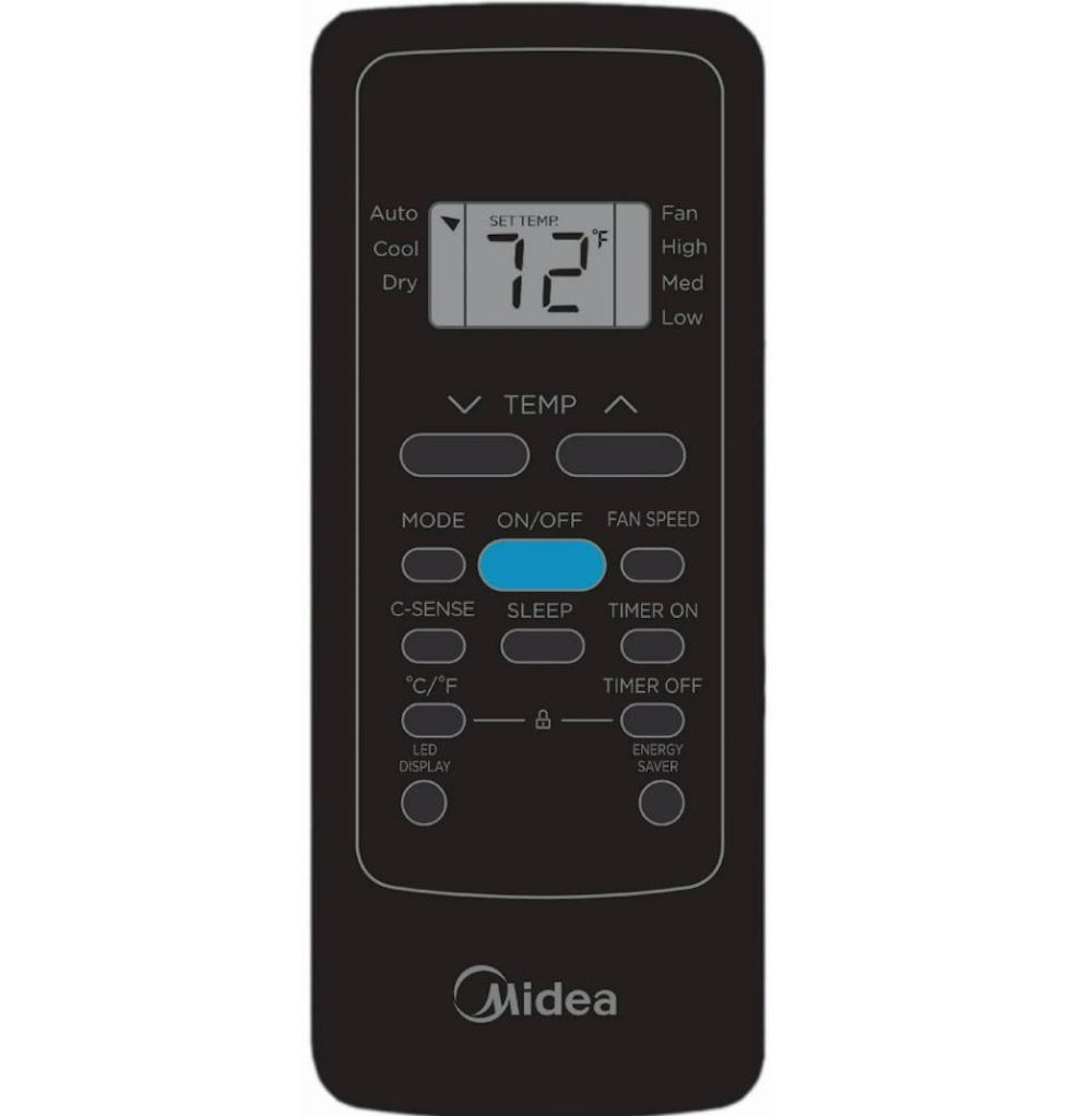 Midea 5,000 BTU Window Air Conditioner with Remote, 150 Sq ft, Black, 3 cooling modes and 3 fan speeds - MAW05R1WBL-T