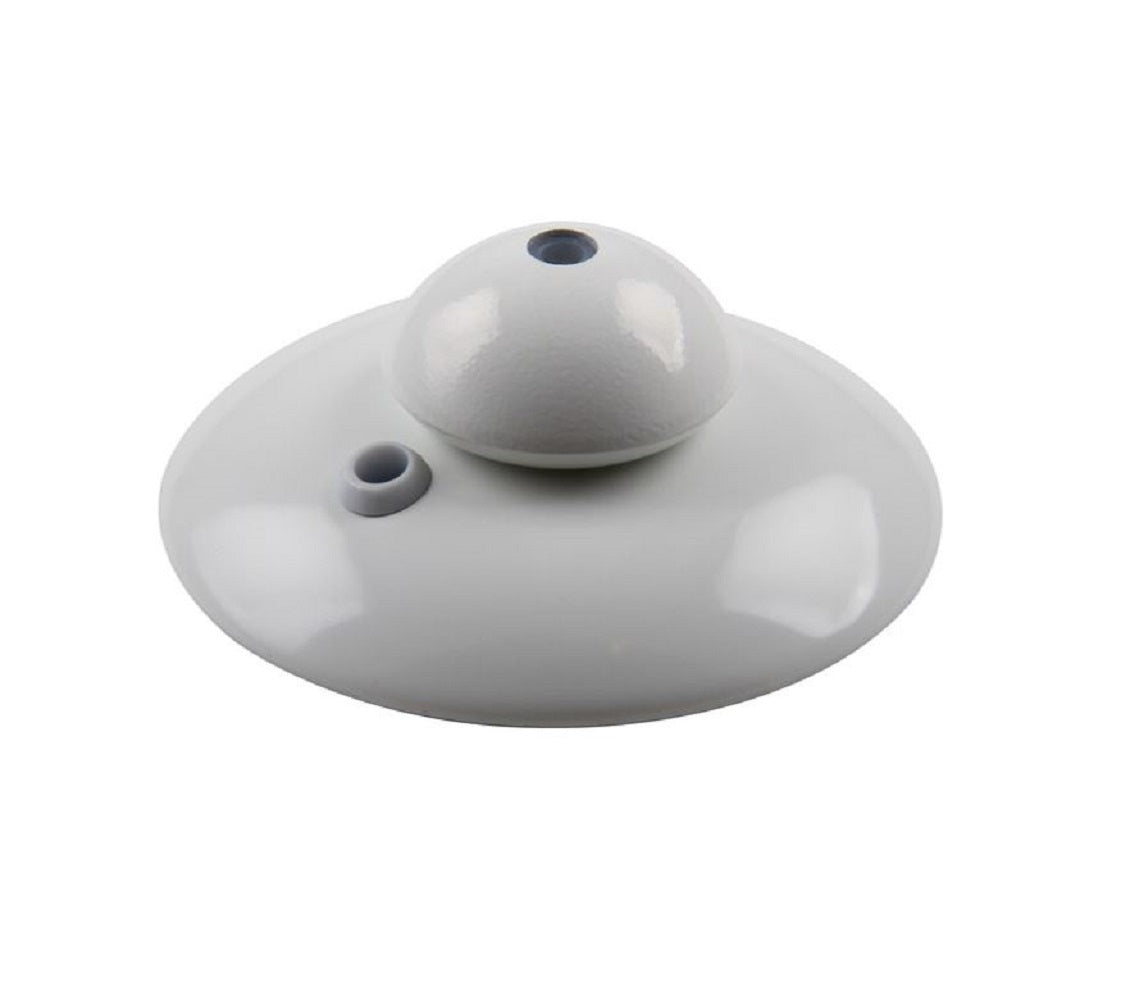 Kathy Ireland Home FN300WW Steel Bowl Cap for Ceiling Fan Light Fixtures, Appliance White Finish, Ashland Finial Pack