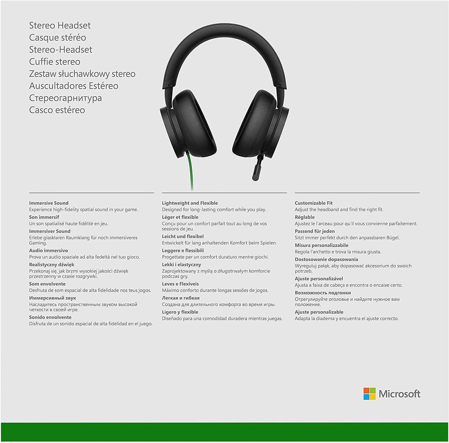 Microsoft Xbox Stereo Headset for Xbox Series X|S, Xbox One, and Windows - Black 8LI-00001