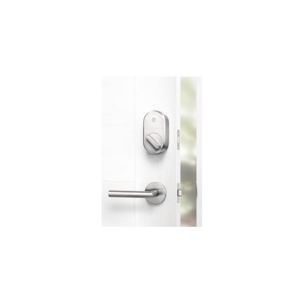 AUGUST Smart Lock Silver Single Cylinder Deadbolt with Connect Wi-Fi Bridge AUG-SL04-C03