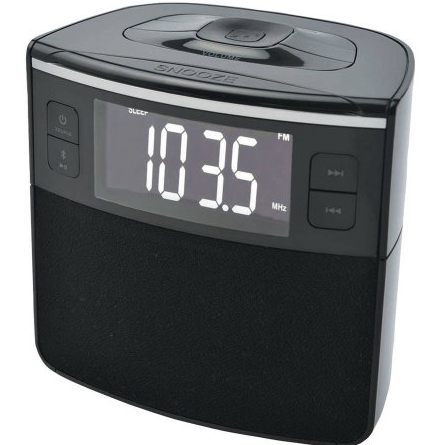 Sylvania Bluetooth Clock Radio with Auto-Set Dual Alarm - SCR1986BT-AS