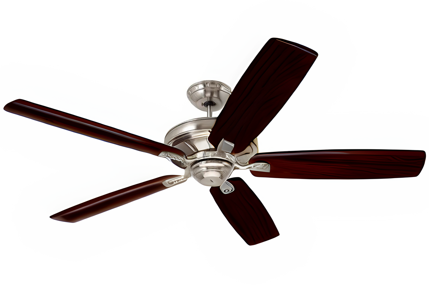 Luminance Kathy Ireland Carrera Grande Eco 60" Ceiling Fan Brushed Steel Mahogany Blades CF788AP-G60DM