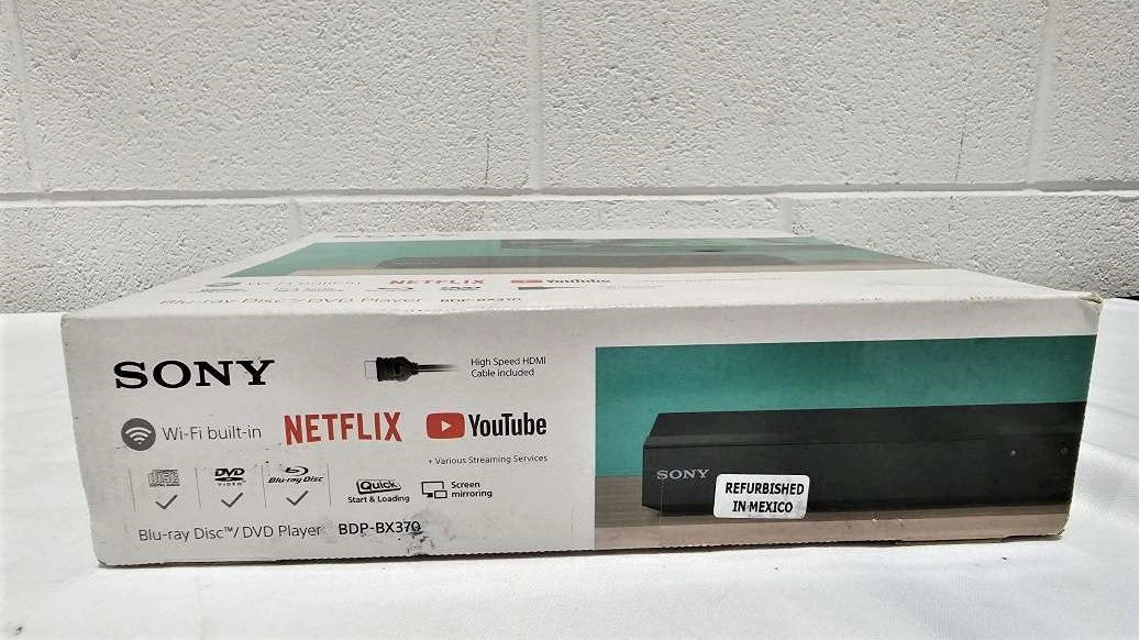 Sony BDP-BX370 Blu-ray Player Dolby TrueHD & DTS-HD built-in Wi-Fi w/ HDMI Cable