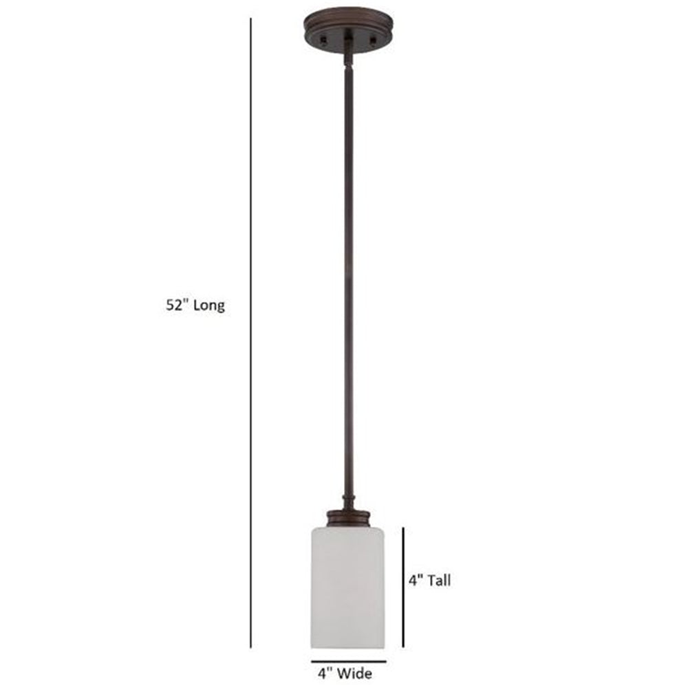 Sunset Lighting Dalton 1-Light Mini Pendant Light Provincial Bronze Opal Glass F18010-64