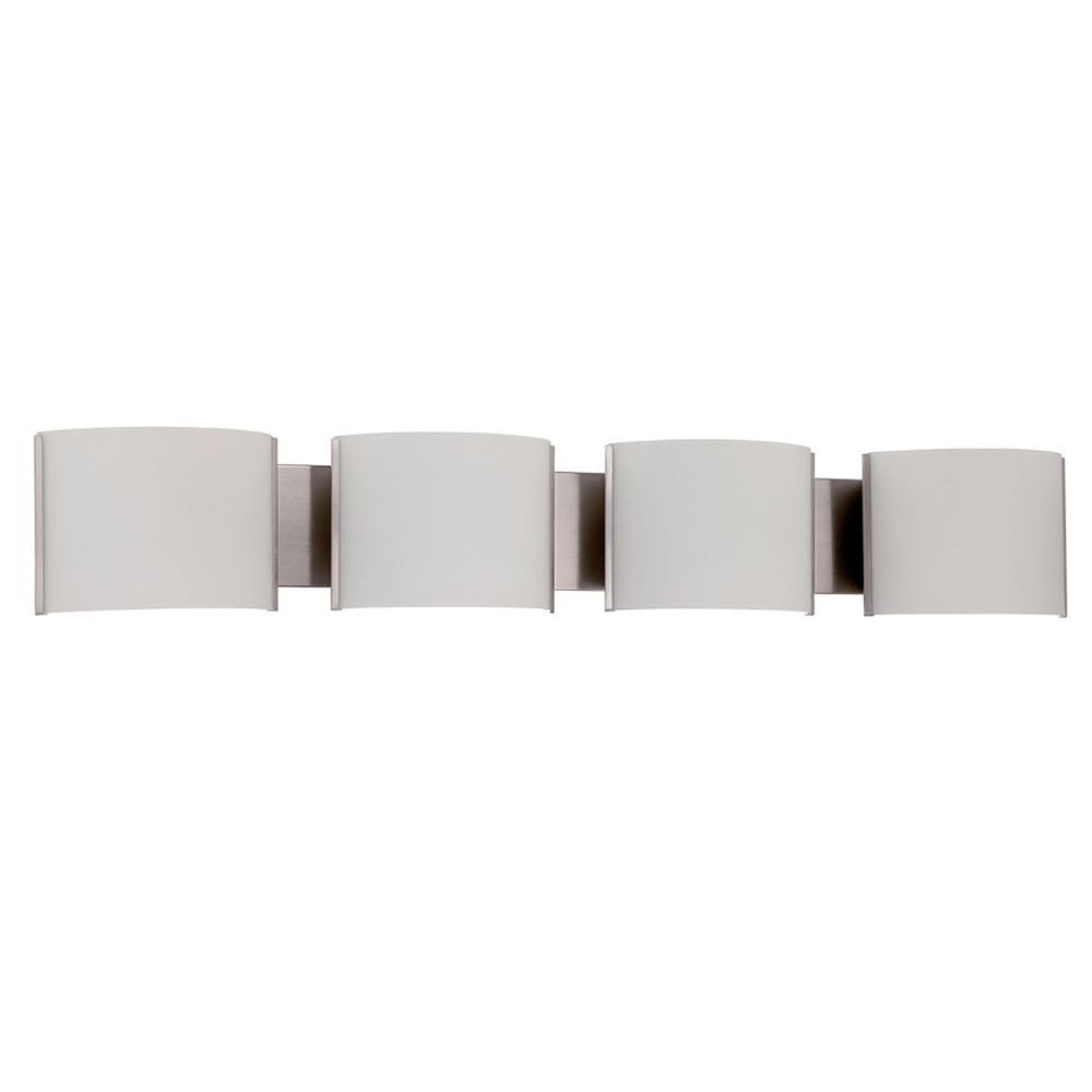 Luminance Stanton 4-Light Vanity 13W Bright Satin Nickel GU24 Socket TF3124-80-GU24