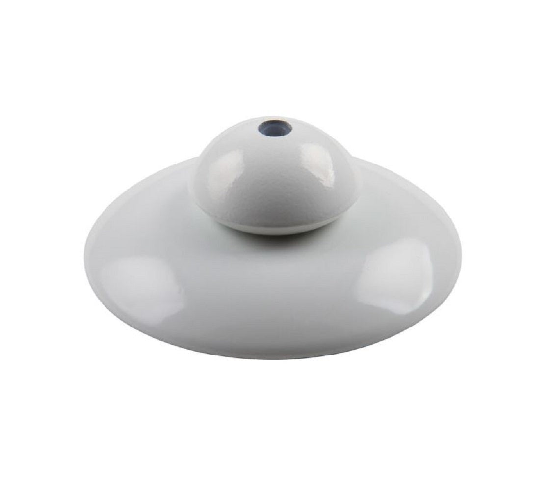 Kathy Ireland Home FN300WW Steel Bowl Cap for Ceiling Fan Light Fixtures, Appliance White Finish, Ashland Finial Pack