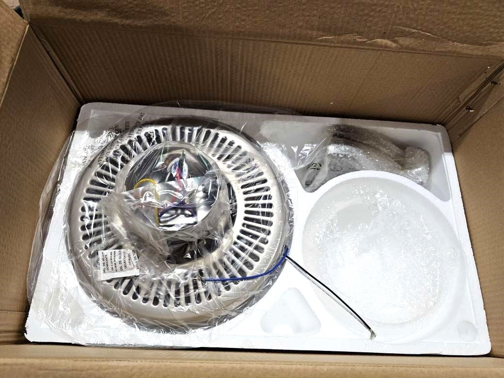 Concord Heritage Home 52" Satin Nickel LED Indoor Ceiling Fan Light Kit 5-Blade 52HEF5SN-MB-LED