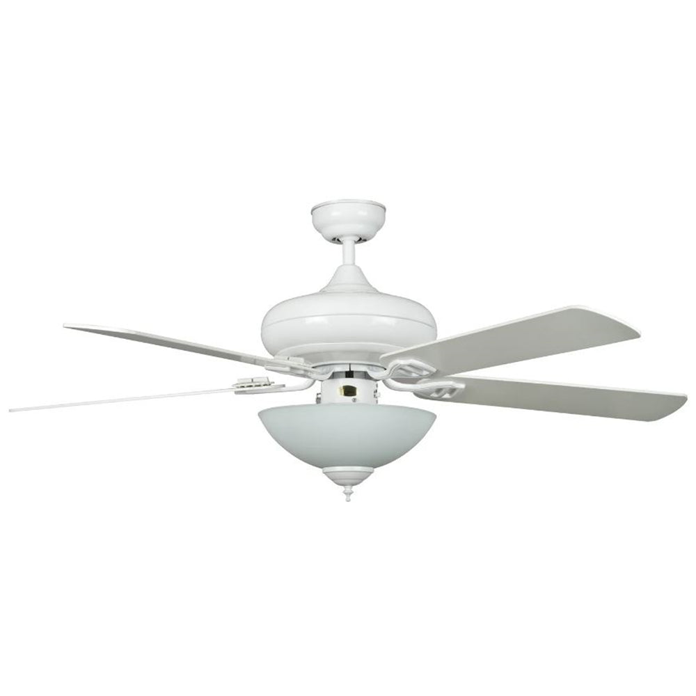 Concord Valore 52" White LED Indoor Ceiling Fan w/ Light 5-Blade 52VALQC5WH-MB-LED