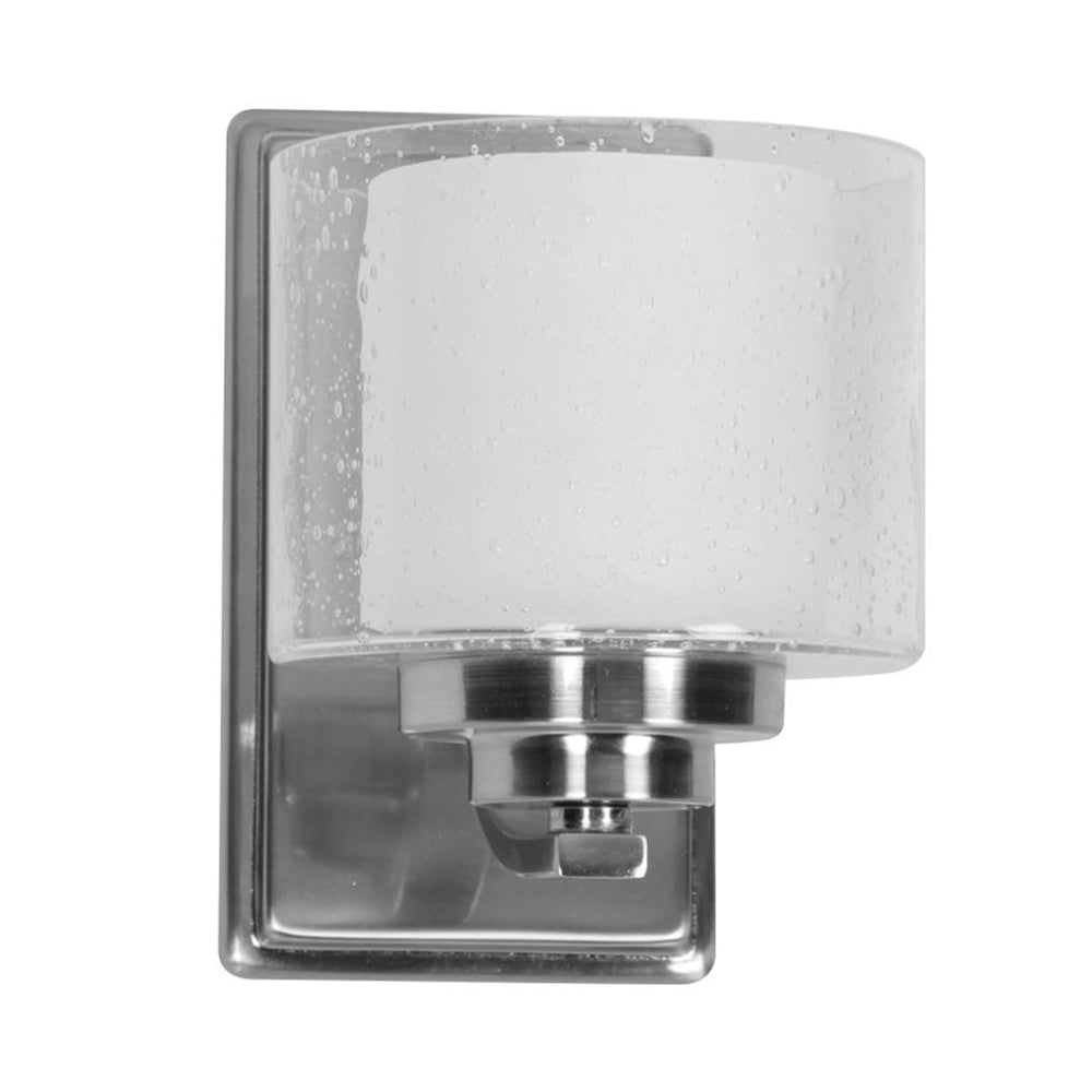 Sunset Lighting F17011-80 Sunset Sconce, Bright Satin Nickel