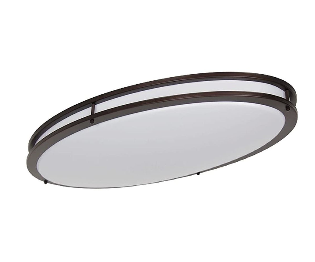Luminance 32" Contemporary 2 Fluorescent Flush Mount Light Bronze Finish F9880-64