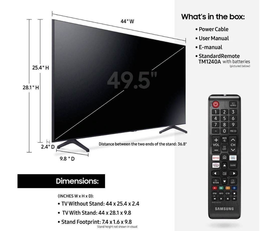 Samsung 50" TU690T Crystal UHD 4K HDR Tizen Smart TV UN50TU690TFXZA