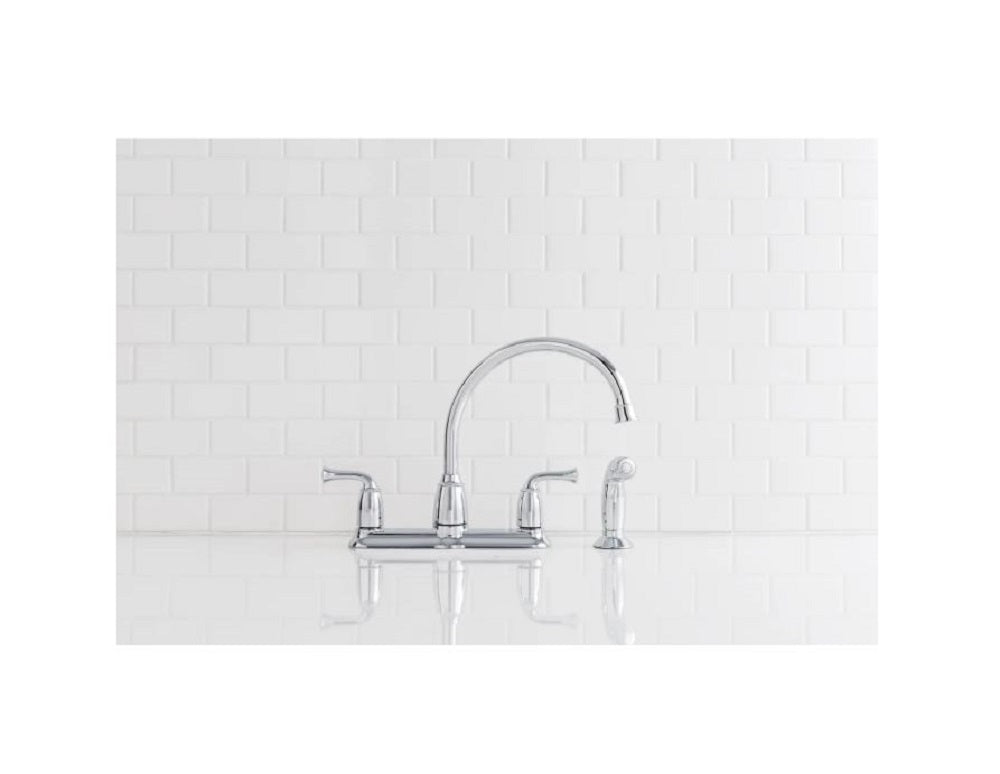 Moen Banbury Chrome Two-Handle High Arc Kitchen Faucet CA87553