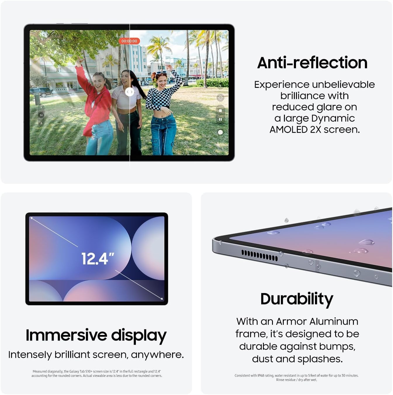 Samsung Galaxy Tab S10+ 12.4" 256GB Wi-Fi with S-Pen Platinum Silver SM-X820NZSAXAR
