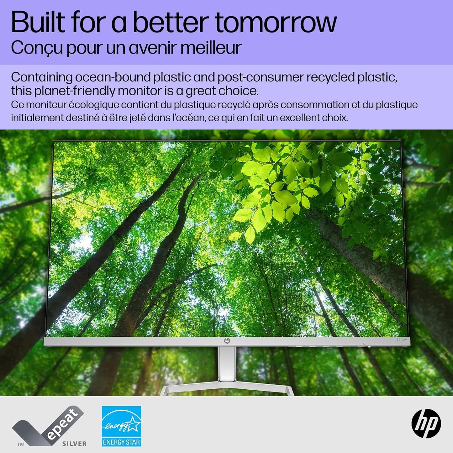 HP Series 5 23.8" 1920 x 1080 5ms 100Hz FHD Monitor with Speakers HDMI, VGA - 524SA