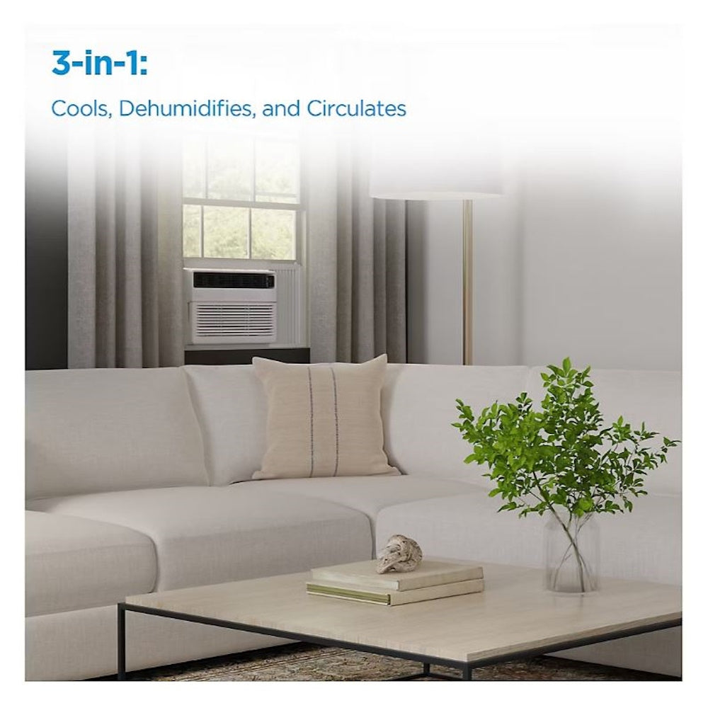 Midea Smart 8,000 BTU 350 sq. ft. Window Air Conditioner, 3-in1 Comfort: get cooling, dehumidification, and fan modes, Intelligent Features: sleep mode and 24 hours -  MAW08S1JWT-B