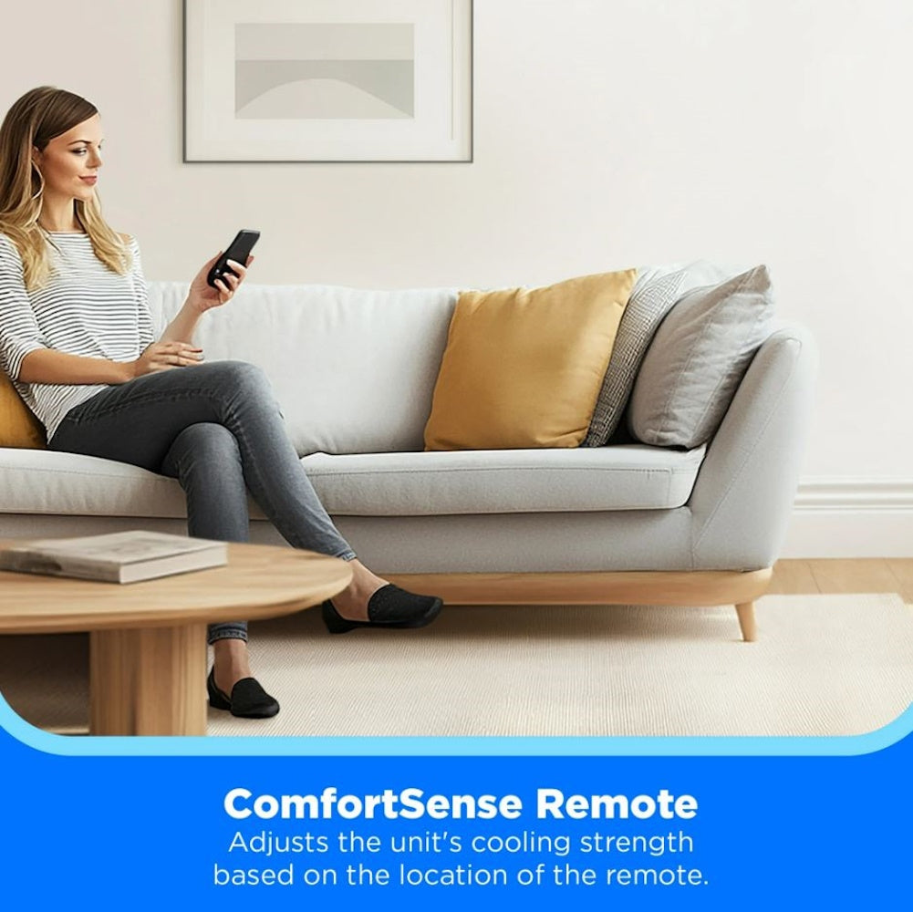 Midea 6,000 BTU DOE Window Air Conditioner with ComfortSense Remote, for spaces up to 250 sq. ft. MAW06R1WBL-T