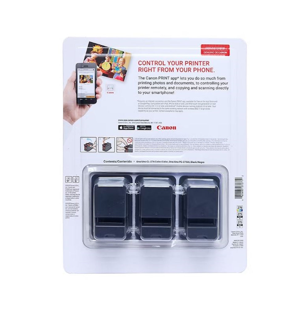 Canon Genuine Black PG-275XL & CL-276 Ink Cartridges Color Club Pack 4981C010AA