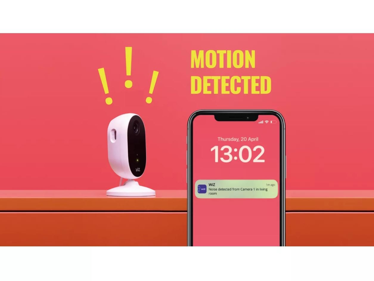 WiZ Indoor Security Camera 1080p HD Video Motion Detection Full-Duplex Audio 9290032636