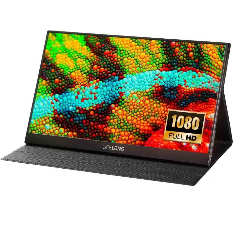 Lifelong 1920 x 1080 15.6" 1080P Portable Monitor G70-T - IPS, Built-In Speakers, 60Hz, HDMI & USB-C