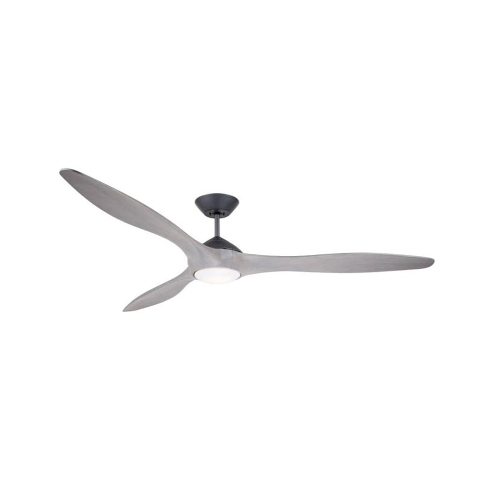 kathy ireland HOME by Luminance Lindbergh Eco 72-in Graphite LED Indoor Propeller Ceiling Fan with Light Wall-mounted 3-Blade CF315TM72GRT