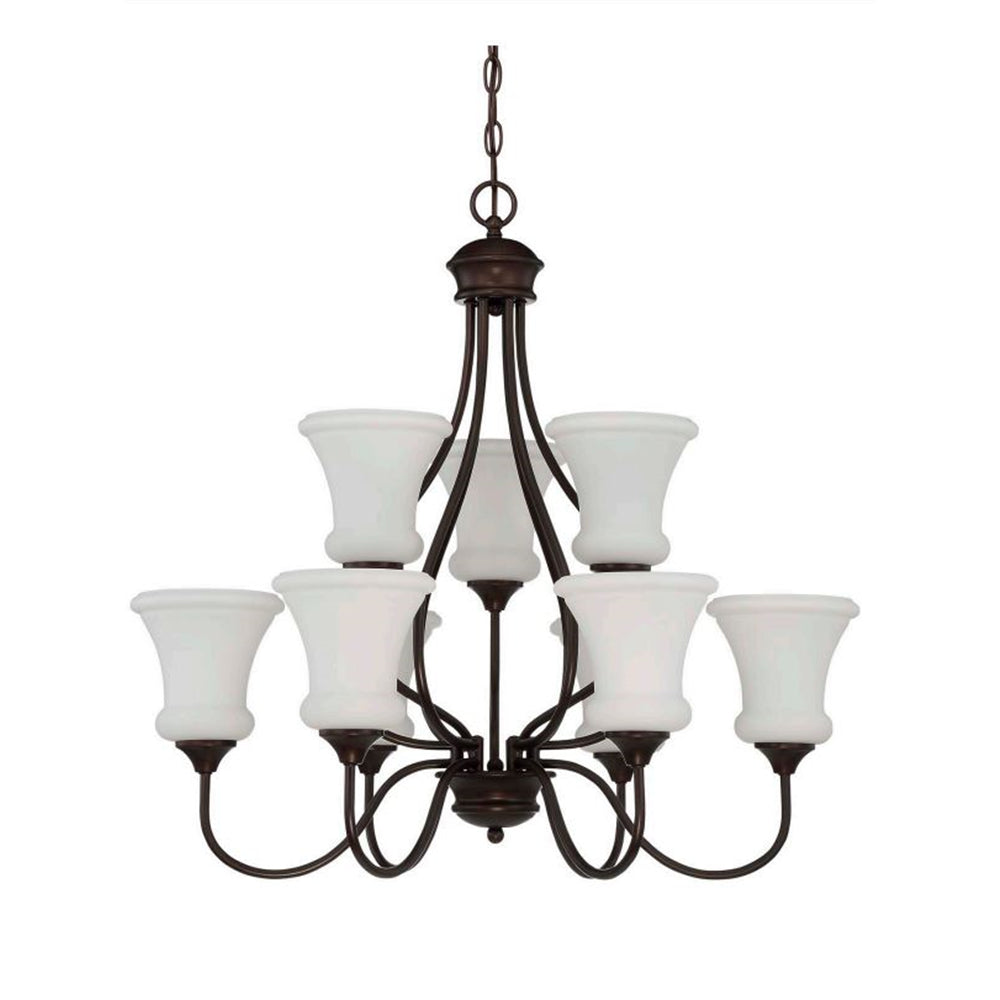 Luminance F23009-64 9-Light 60W MB Valare Two-Tier Chandelier