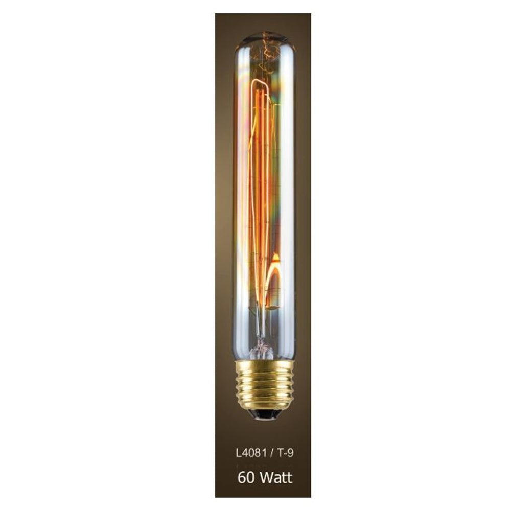 Luminance L4081-RH T9 Nostalgia Light Bulb, Candelabra E12 Brass Base, Amber Glass, 60W