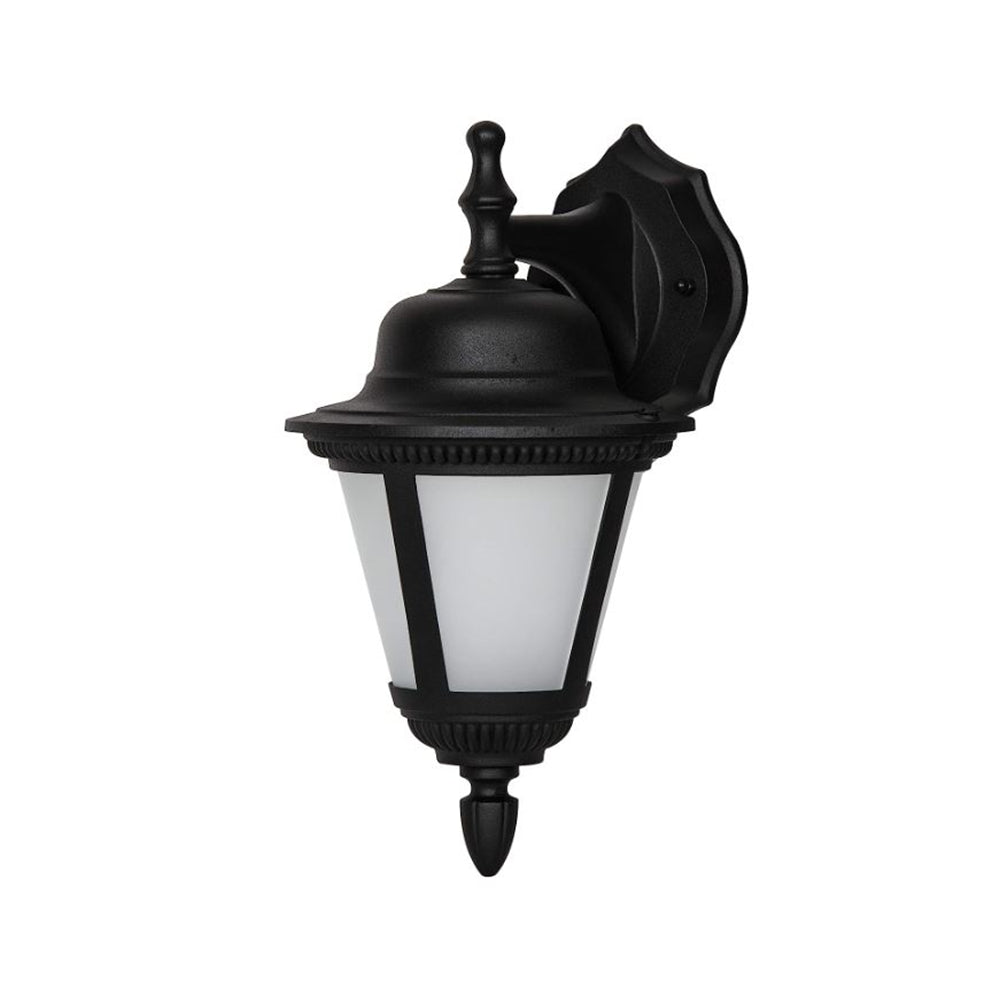 Luminance LED Porch Lantern Wall Mount Fixture, 9W, 3000K/Warm White, 830 Lumen, Black/Frosted Glass F9990-31