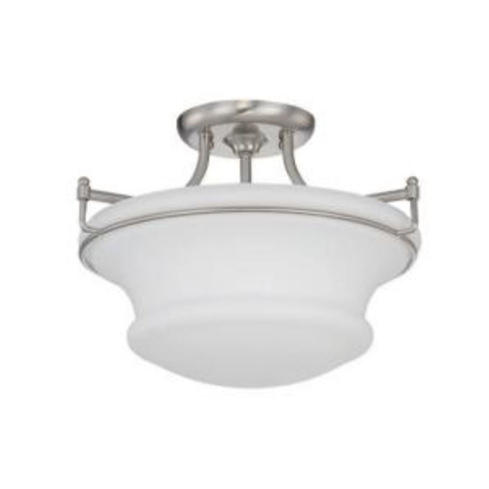 Sunset Valare 3-Light 100W MB Semi-Flush Bright Satin Nickel F23008-80