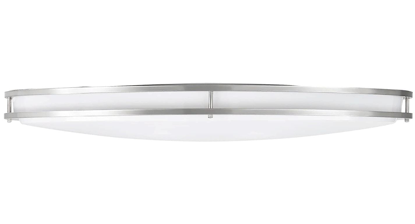 Sunset Lighting Flush Mount White Acrylic Lens Shades, Bright Satin Nickel Finish F9880-80