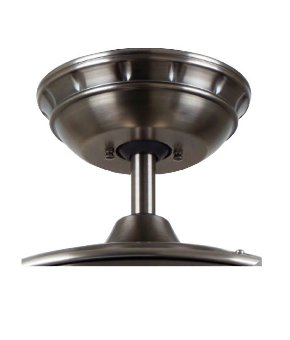 Luminance Kathy Ireland Carrera Grande Eco 60" Ceiling Fan Brushed Steel Mahogany Blades CF788AP-G60DM