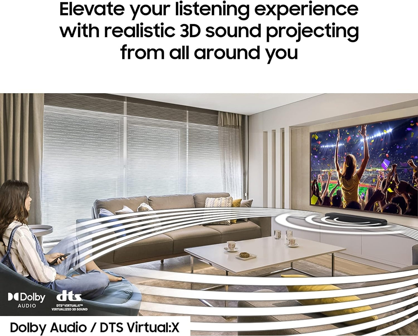 Samsung HW-B57C B-Series 4.1ch Soundbar w/ Rear Speaker Kit & Subwoofer Included