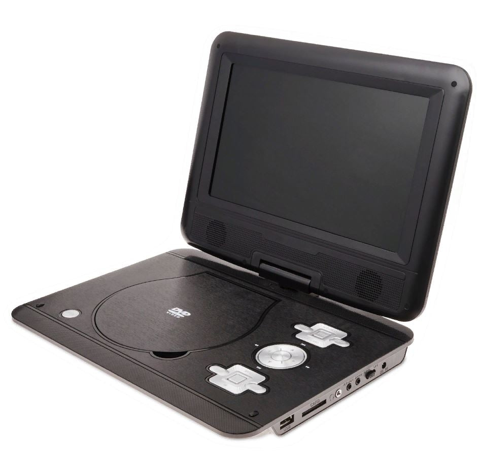 ONN 10" Portable DVD Player USB & SD Card slot, 3.5mm, 5-hr Battery 100008691