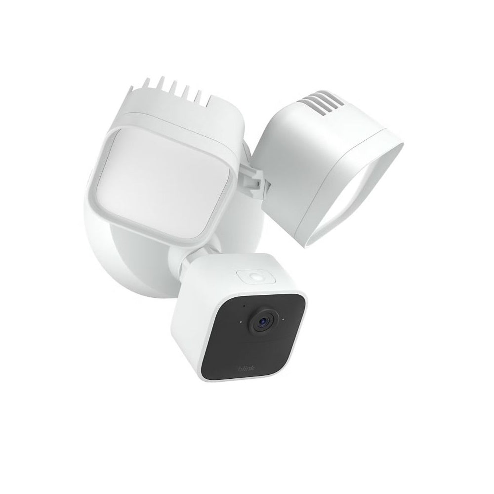 Blink Wired Floodlight Camera with Mini 2 Camera, Weather Resistant 13' Power Adapter and Yard Sign
