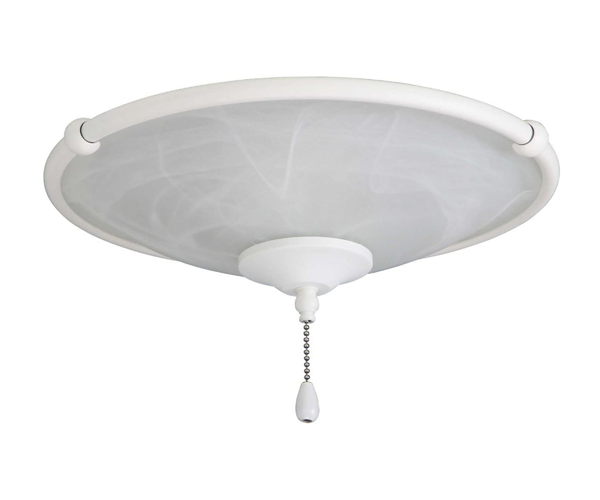 Emerson Outdoor Damp Low Profile 13" LED Bowl Light Kit with Frosted Shade - Satin White LK53SW